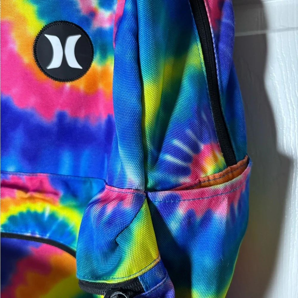 Hurley Rainbow Spiral Tie Dye School Backpack Laptop Book Bag Unisex